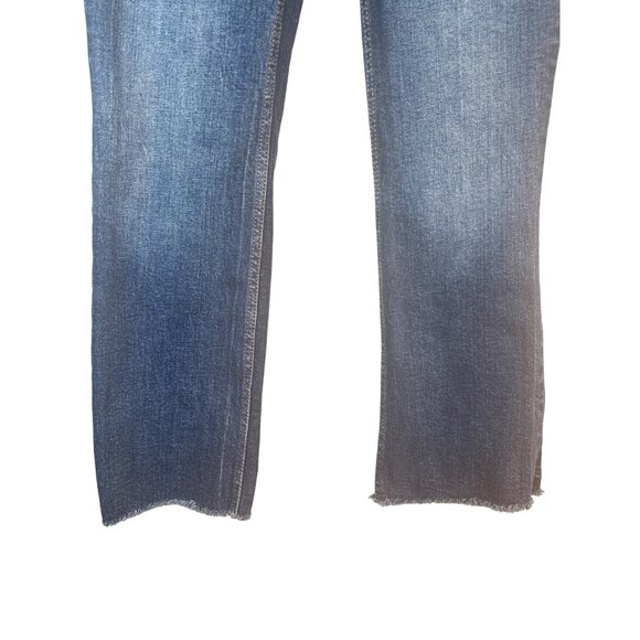 2/$30 ZARA Womens Size 2 Distressed Hem Straight Leg Jeans - Picture 5 of 12